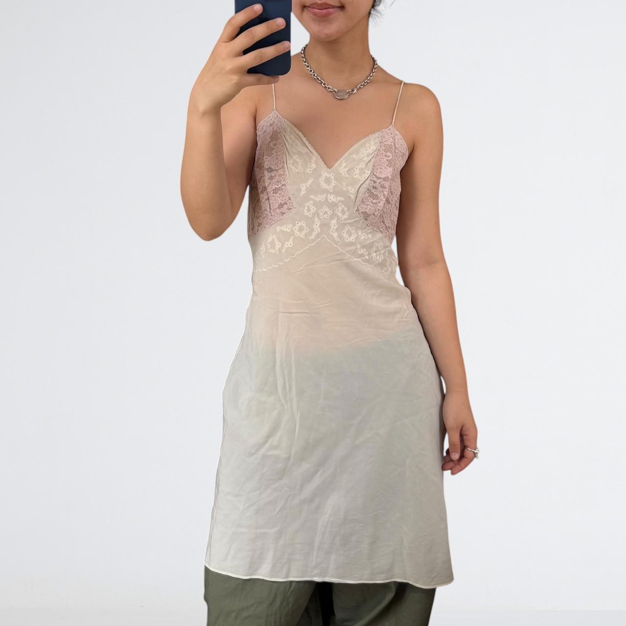 Vintage Cream Lace Slip Dress