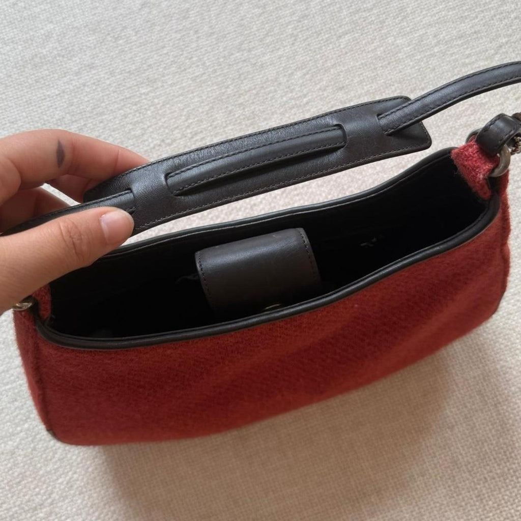 Coach Vintage Red Tweed Shoulder Bag