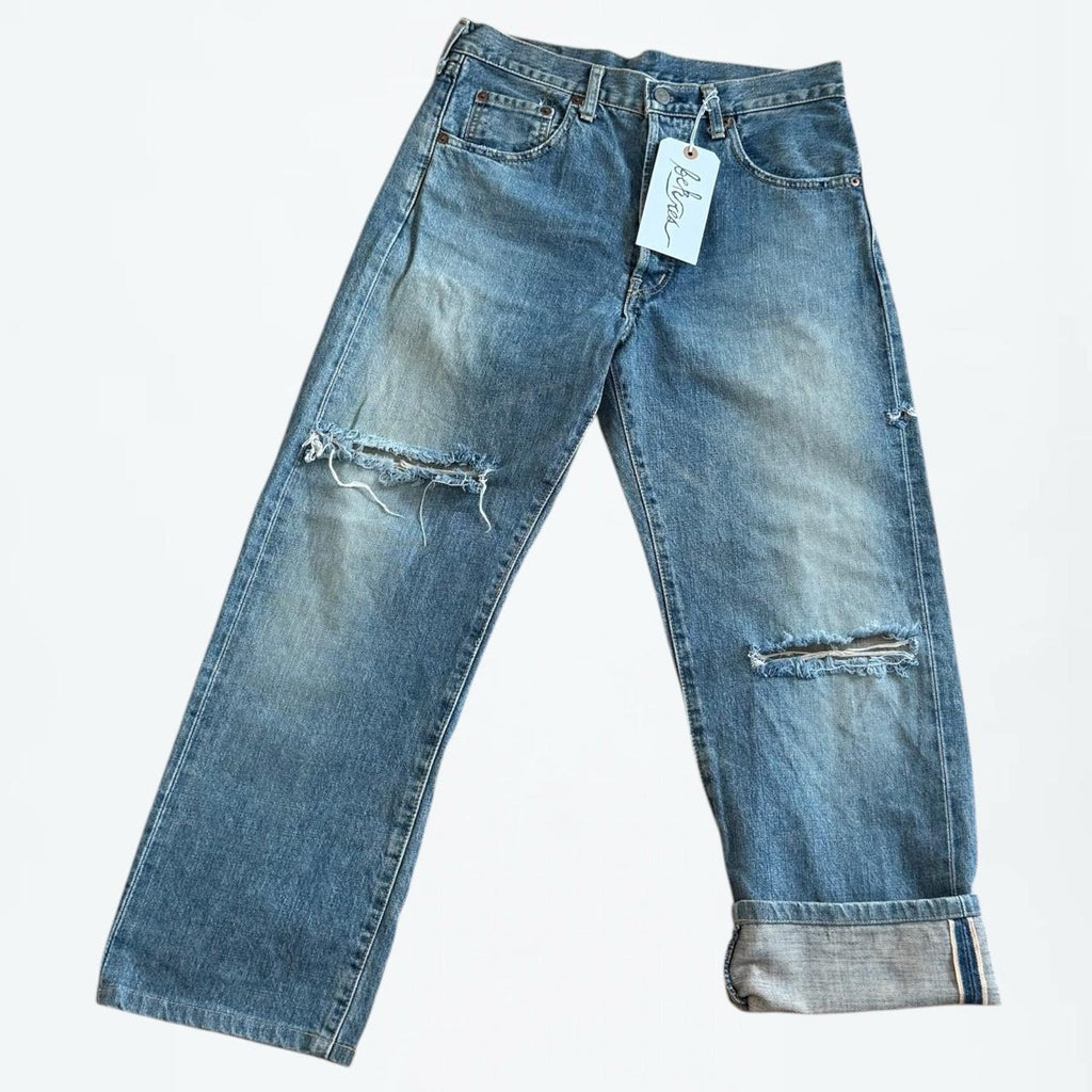 Levi's 1997 Japanese Big E Selvedge Distressed Jeans (30 x 27)