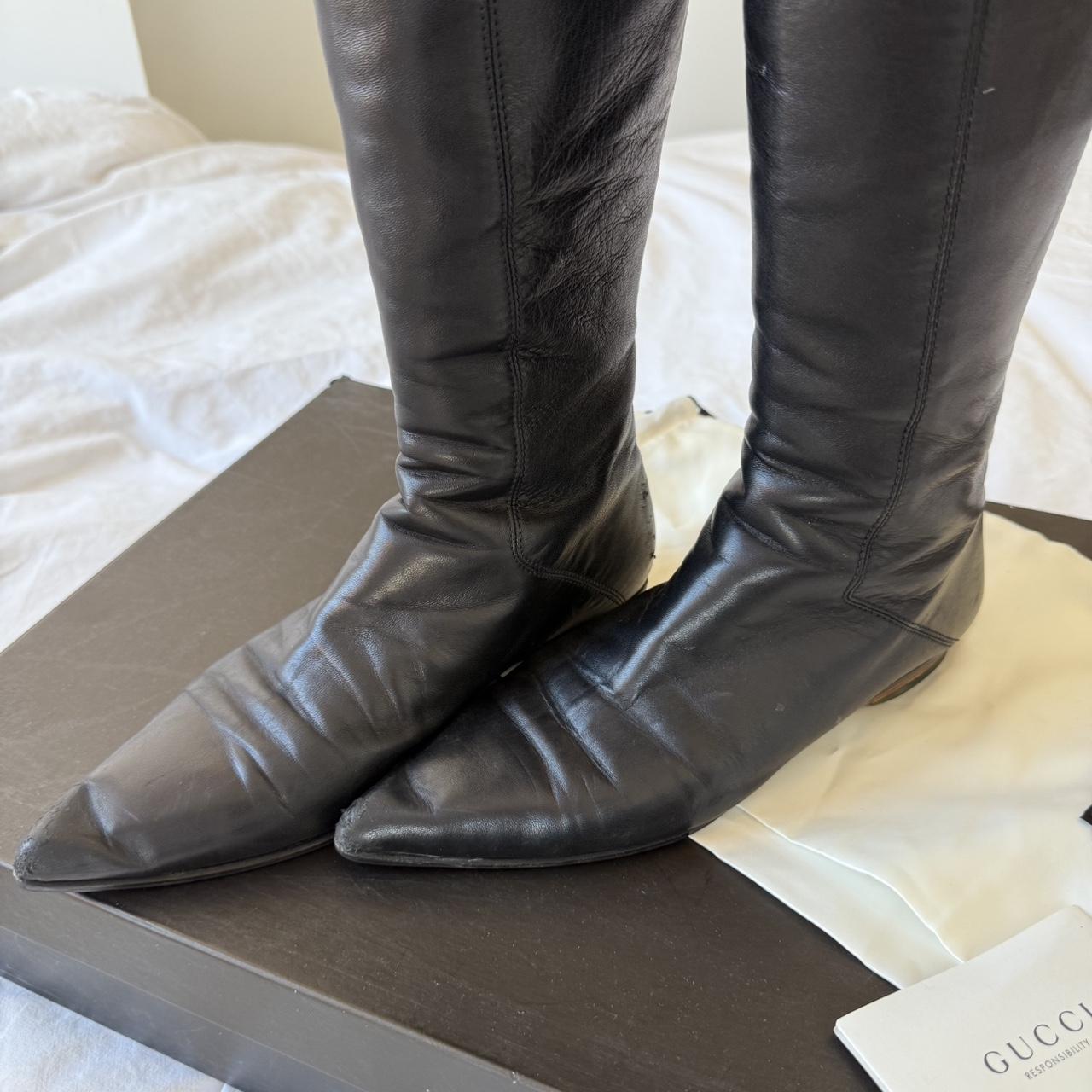 Gucci Vintage Pointed Leather Boots
