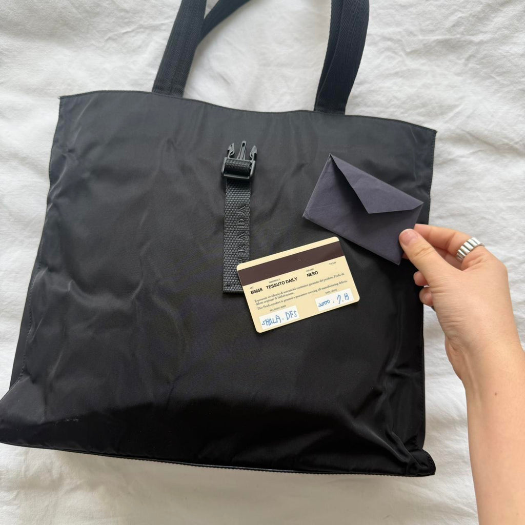 Prada Tessuto Black Nylon Tote Bag