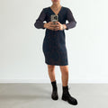 Pleats Please Issey Miyake Green & Brown Pleated Midi Dress