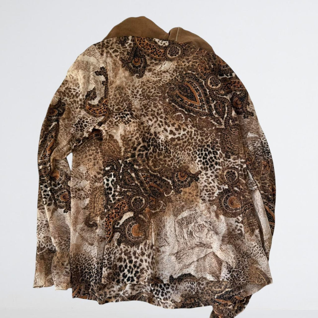 Y2K Cheetah Print Ruffle Going-Out Top