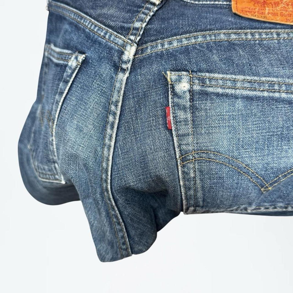 Levi's 1990s Japanese Big E Selvedge Jeans, Whiskered Wash (27 x 26)