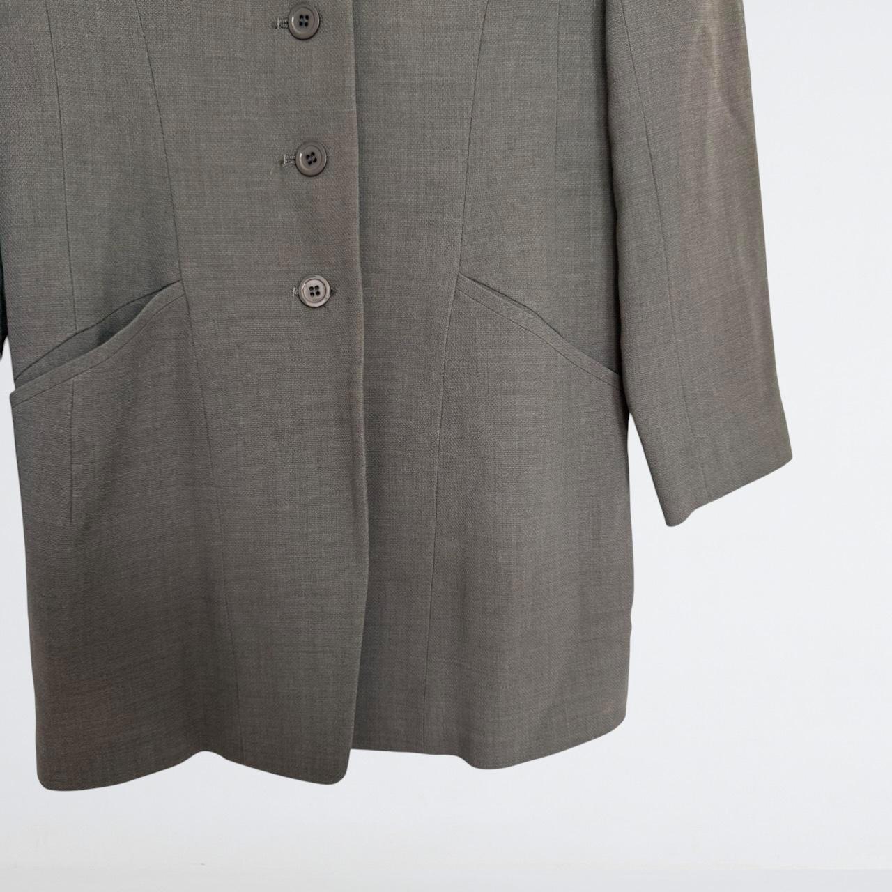 yoshie inaba L'EQUIPE Grey Silk-Wool Blazer