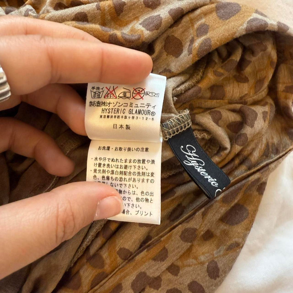 Hysteric Glamour Leopard Print Ruffle Mini Skirt