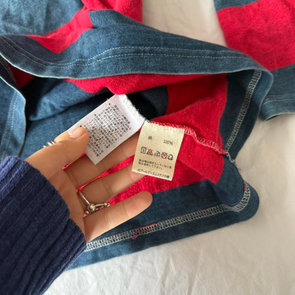 45rpm Red & Blue Striped Rugby Shirt
