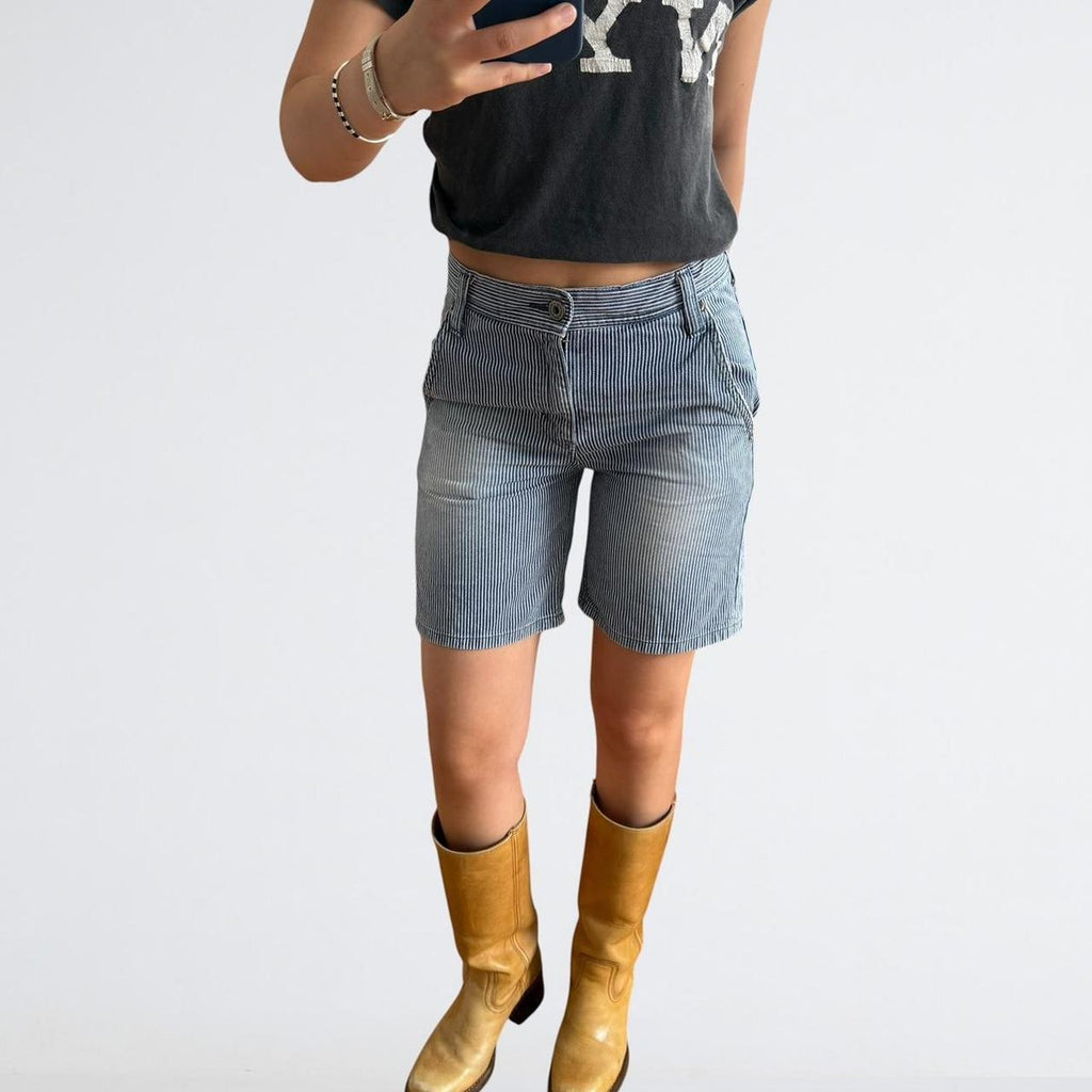 Lee Union Made Hickory Stripe Denim Shorts