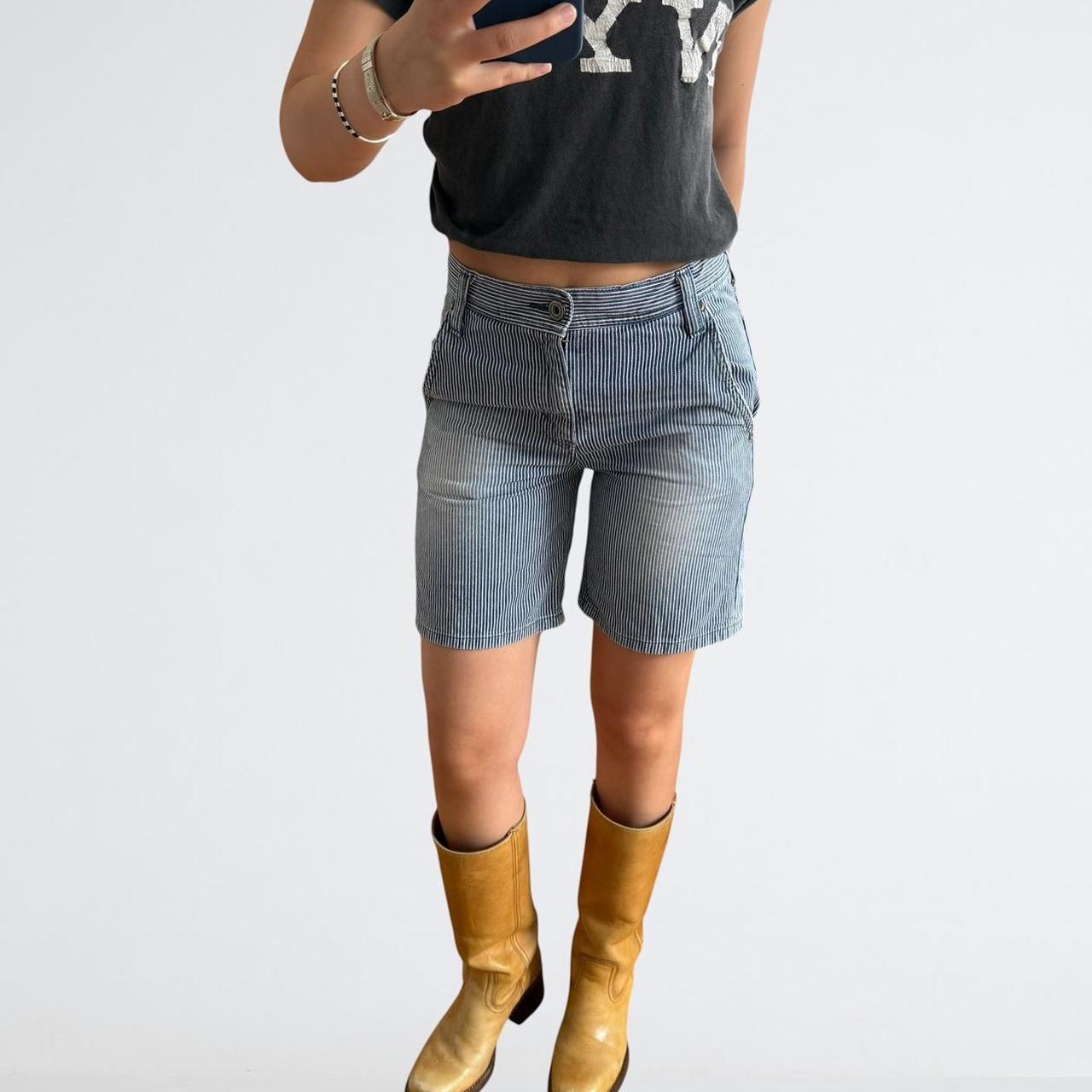 Lee Union Made Hickory Stripe Denim Shorts