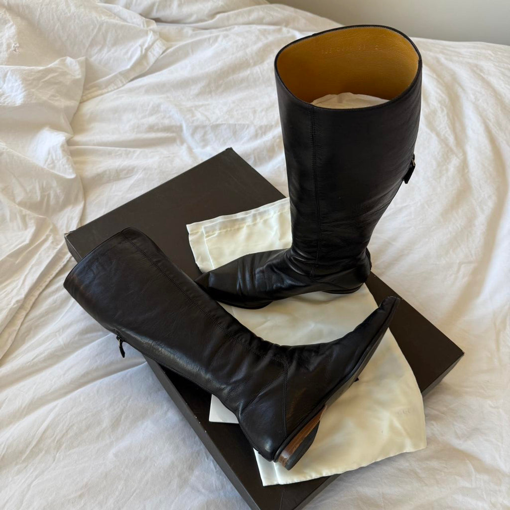 Gucci Vintage Pointed Leather Boots