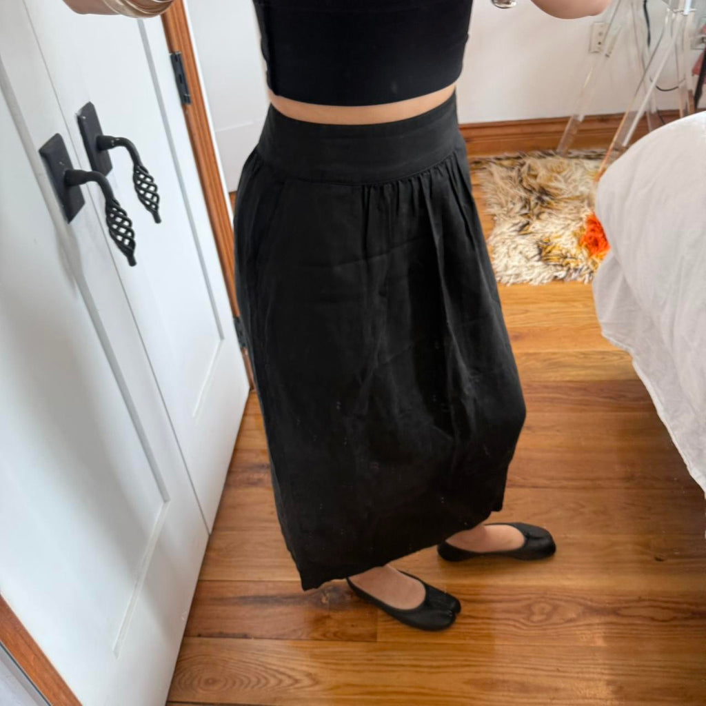 yoshie inaba Black Minimalist Maxi Skirt