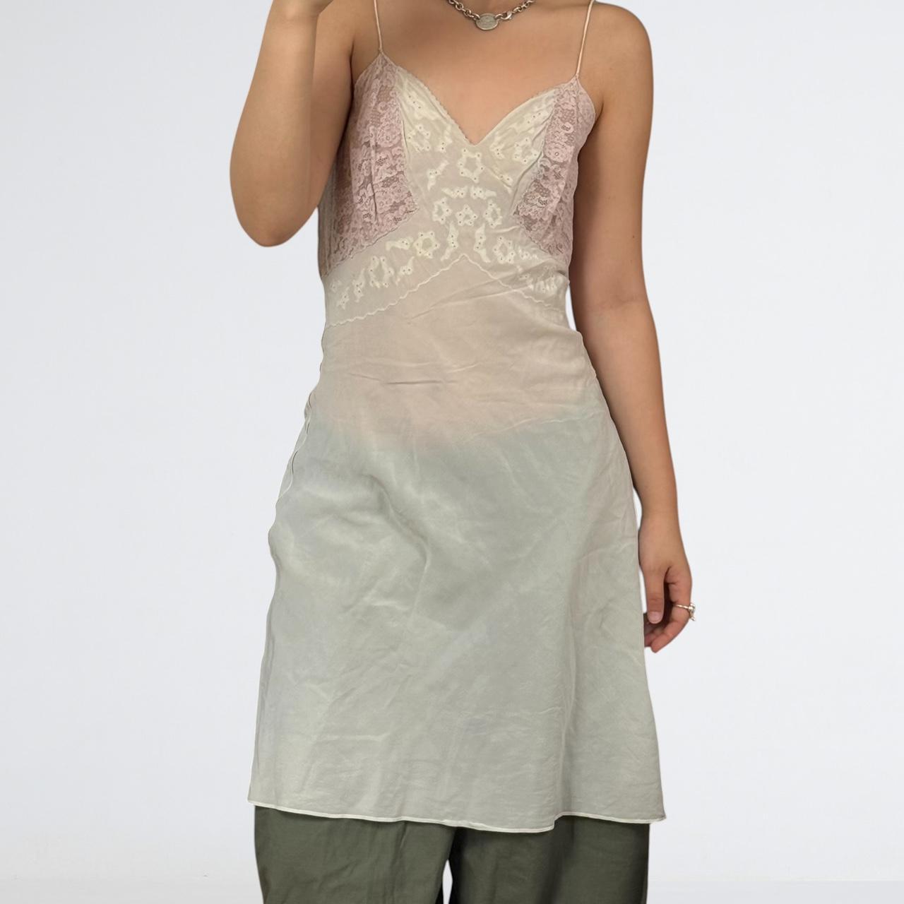 Vintage Cream Lace Slip Dress