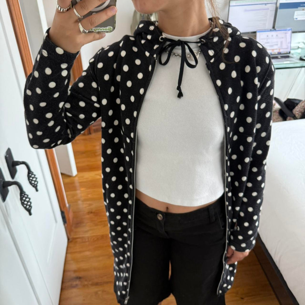 Comme des Garçons Polka Dot Zip-Up Hoodie
