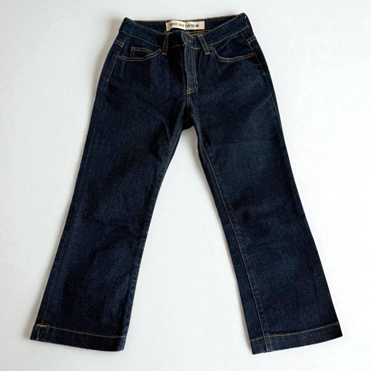 Gap Y2K Dark Wash Bootcut Capri Jeans