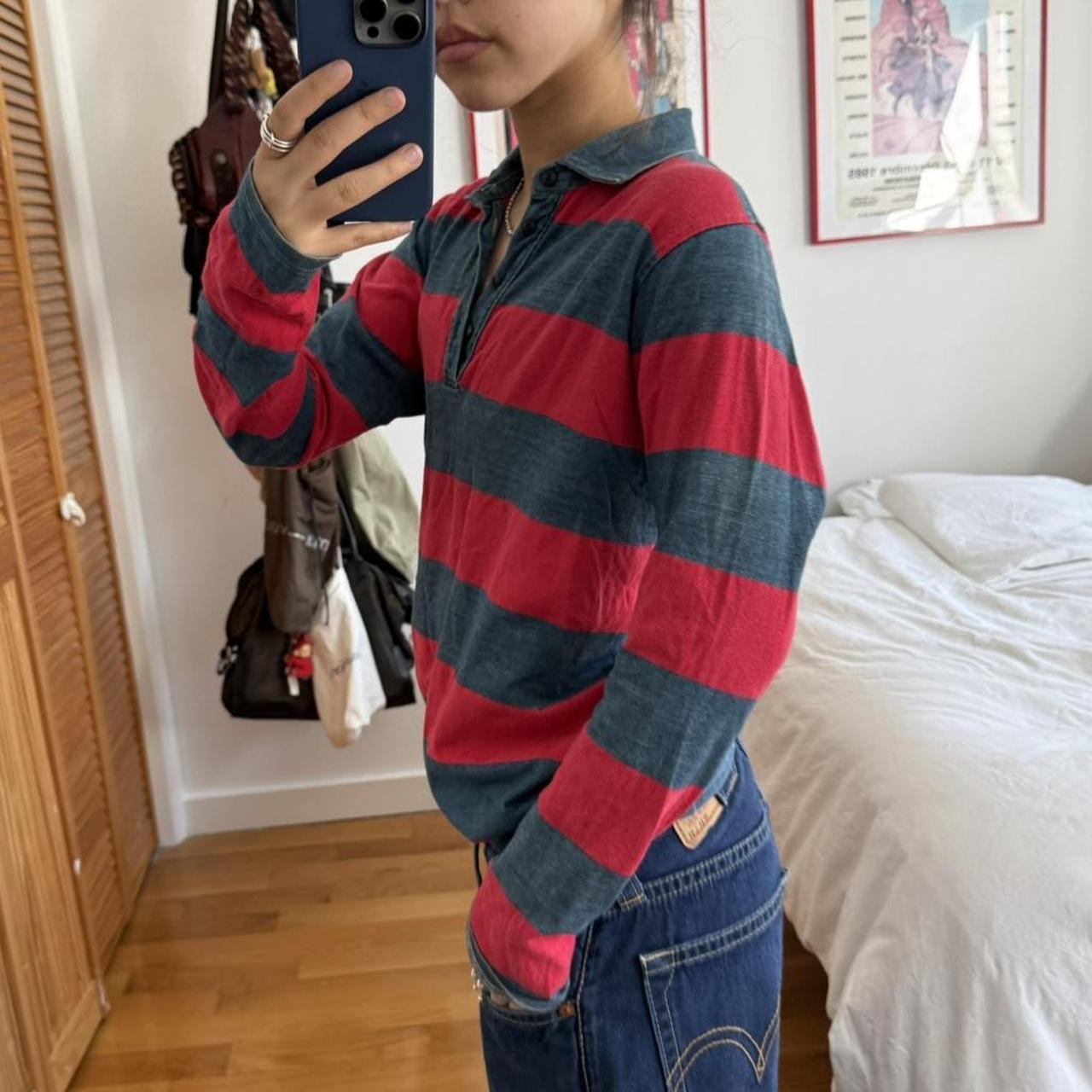 45rpm Red & Blue Striped Rugby Shirt