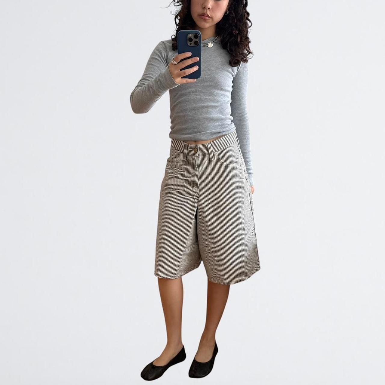 Wrangler Hickory Stripe Denim Shorts