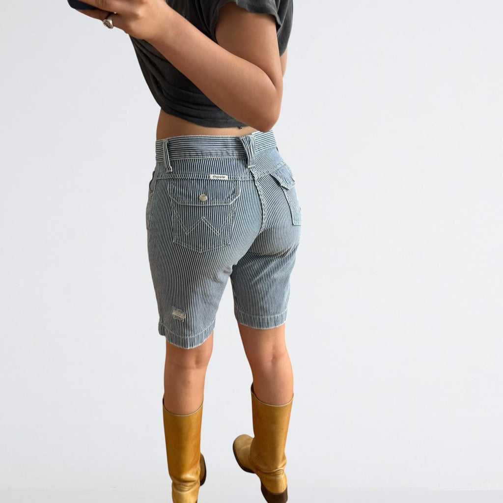 Wrangler Hickory Stripe Denim Bermuda Shorts