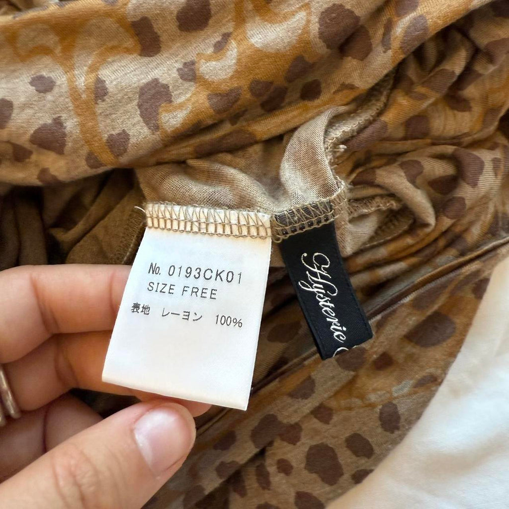 Hysteric Glamour Leopard Print Ruffle Mini Skirt