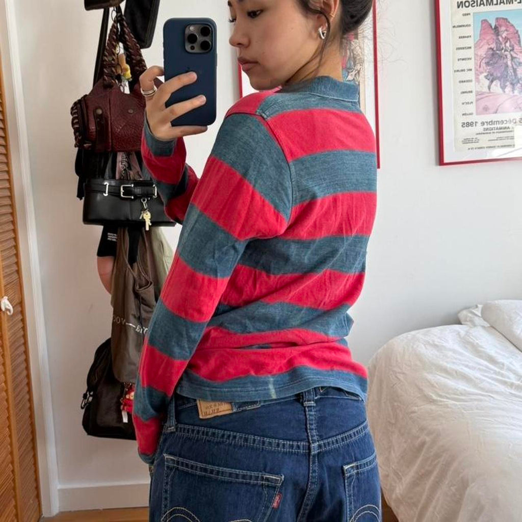45rpm Red & Blue Striped Rugby Shirt