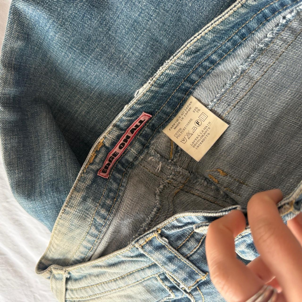 Patchwork Japanese Y2K Low-Rise Bootcut Jeans