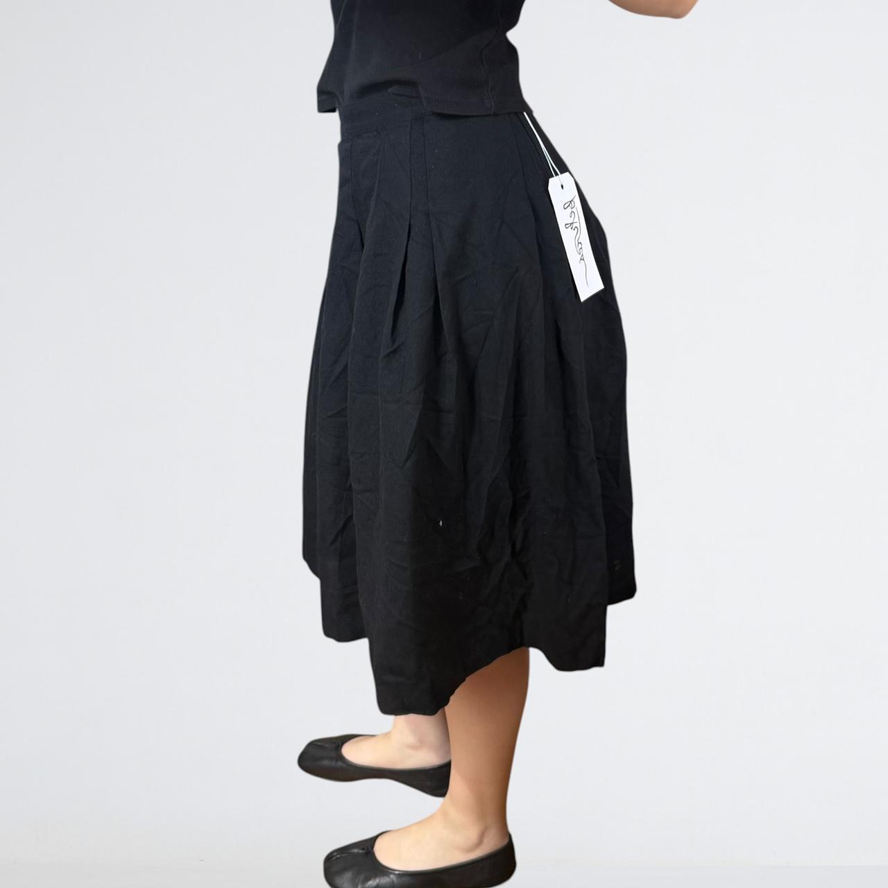 yoshie inaba Japanese Wool Pleated Midi Skirt