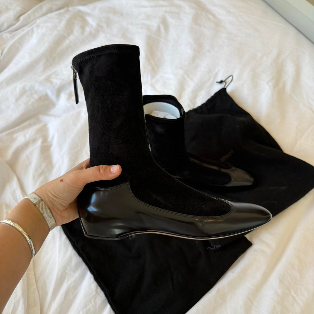 Giorgio Armani F/W 2020 Leather Sock Boots