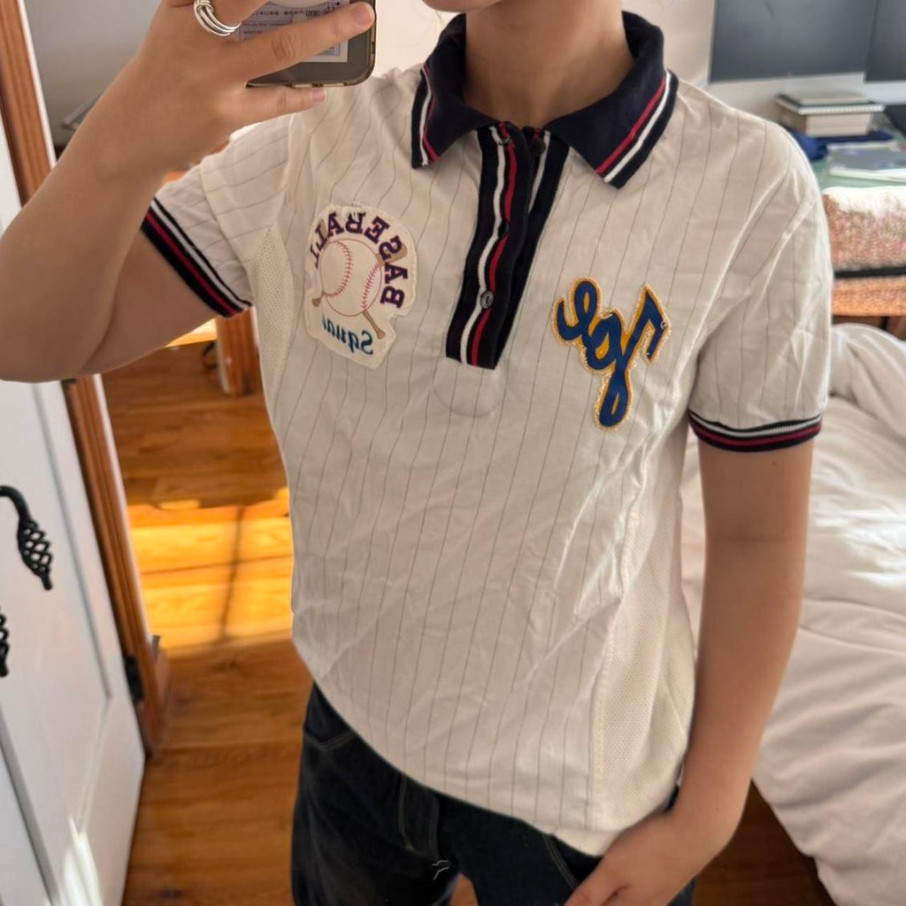 Dolce & Gabbana Y2K Baseball Polo Shirt