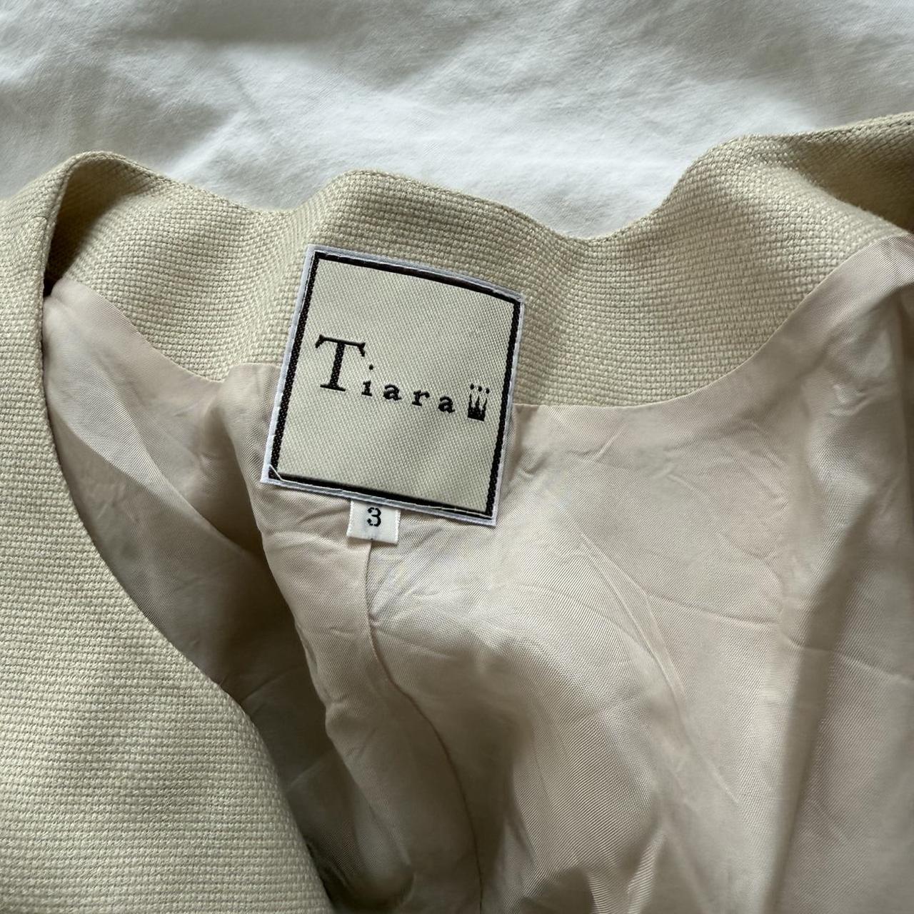 Tiara Cream Wool Cashmere Blend Cropped Jacket