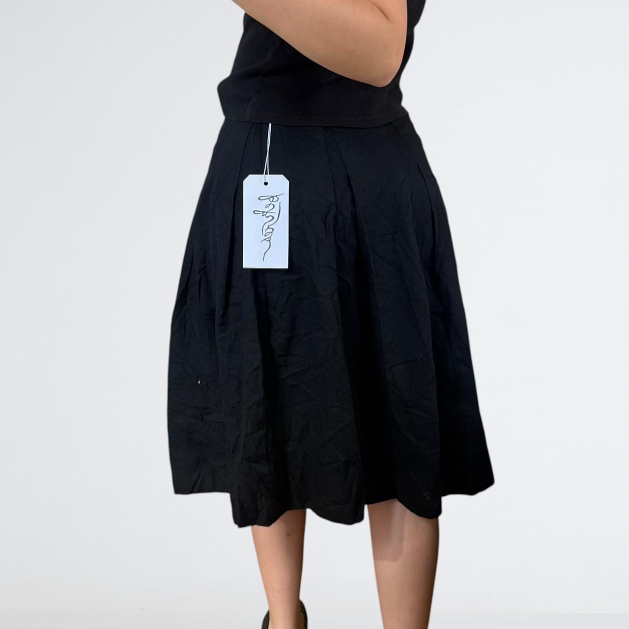 yoshie inaba Japanese Wool Pleated Midi Skirt