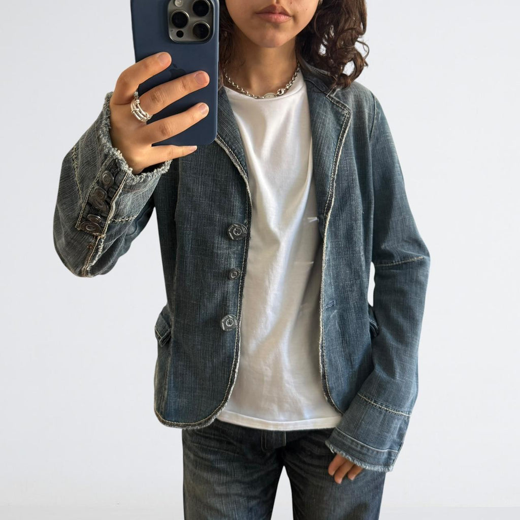 Marithé + François Girbaud 90s Denim Blazer