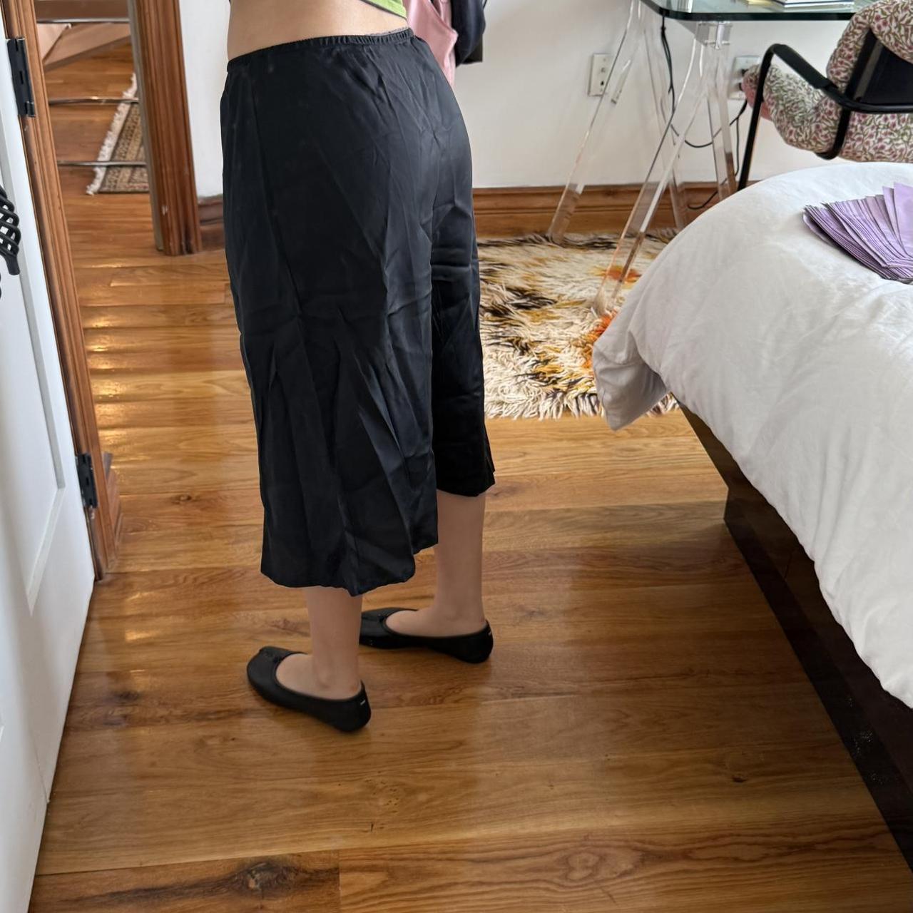yoshie inaba L'EQUIPE Black Cupro Slip Midi Skirt