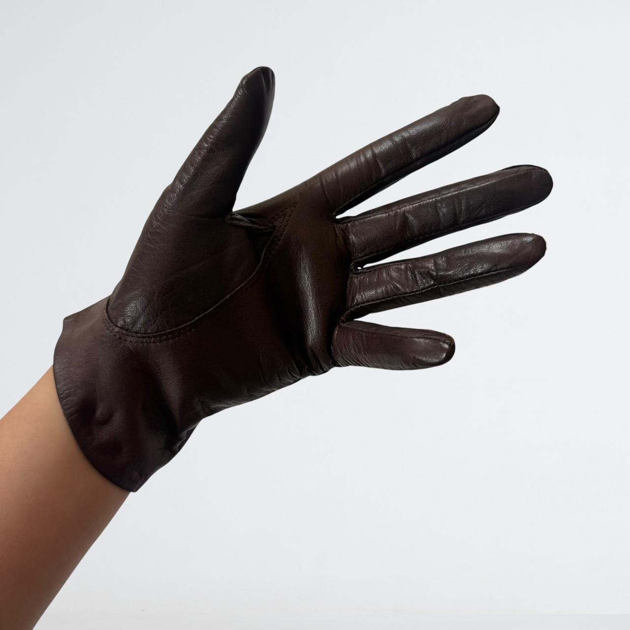 Vintage Brown Leather Gloves