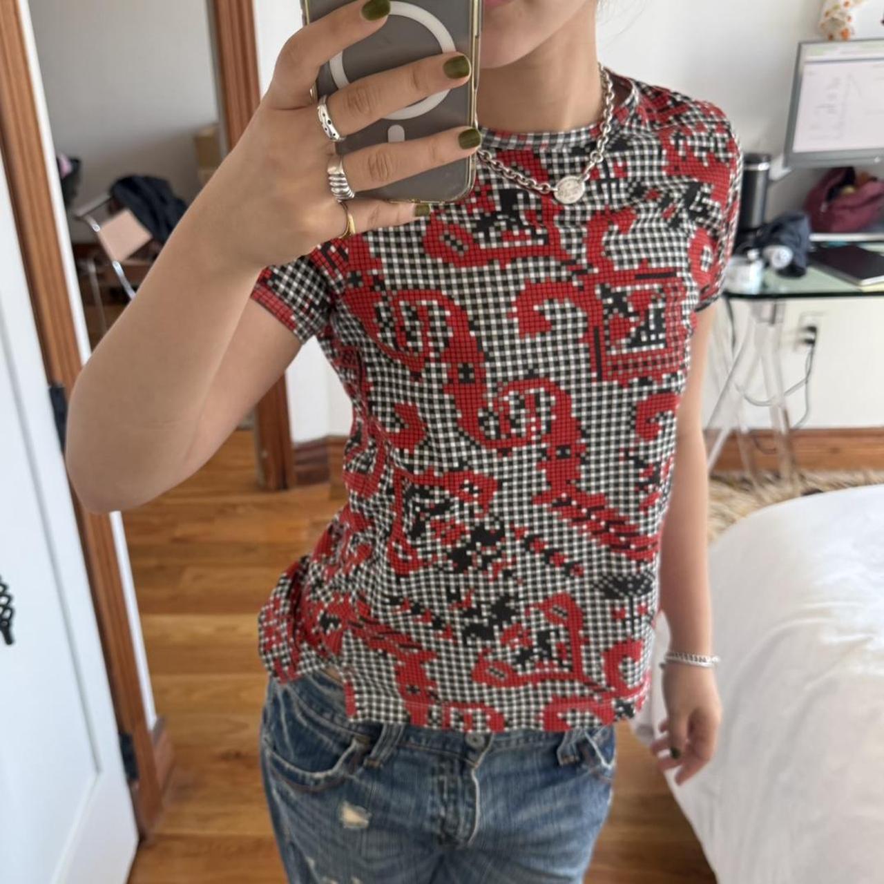 Vivienne Westwood SS1997 Pixel Print Baby Tee