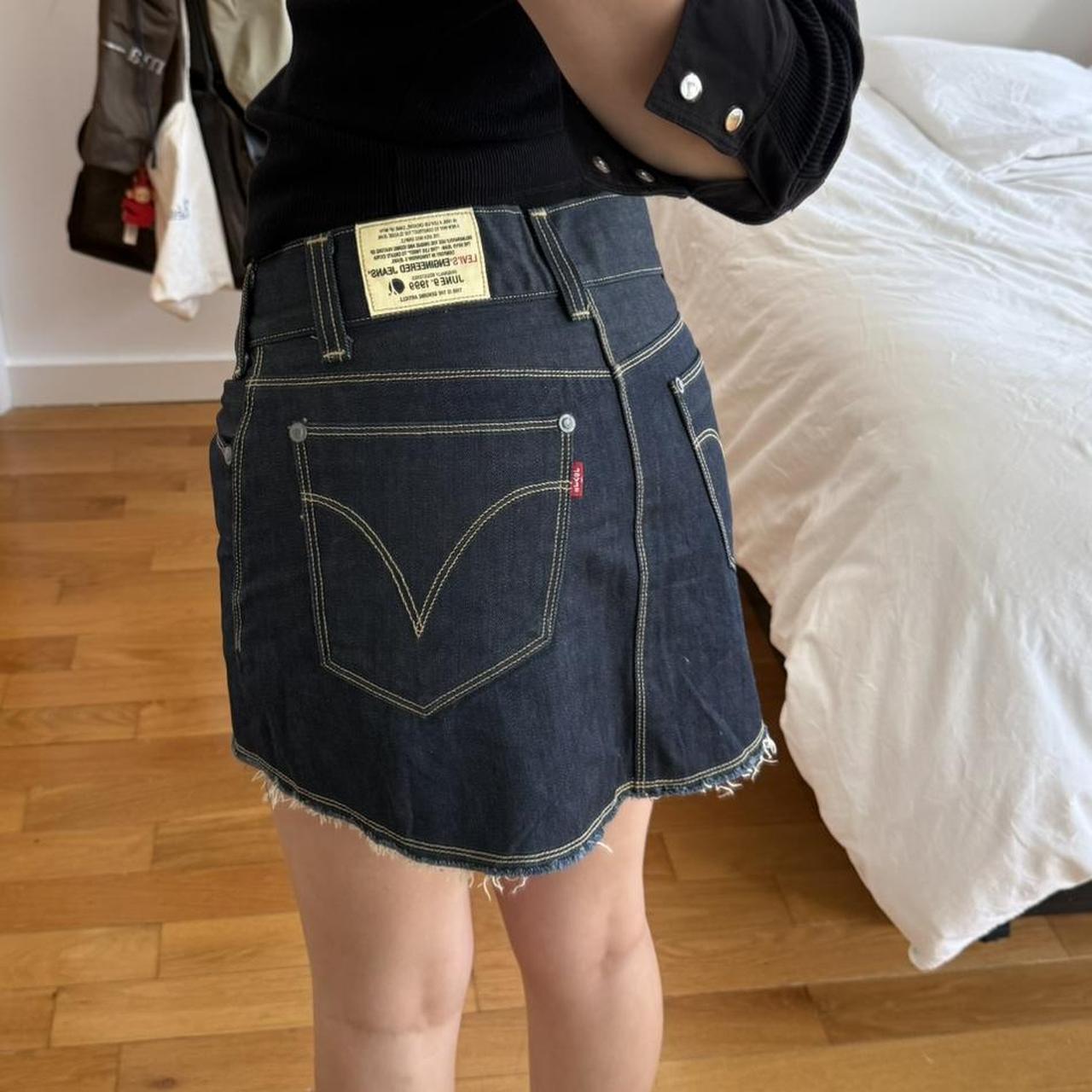 Levi's Engineered Jeans Dark Indigo Denim Mini Skirt