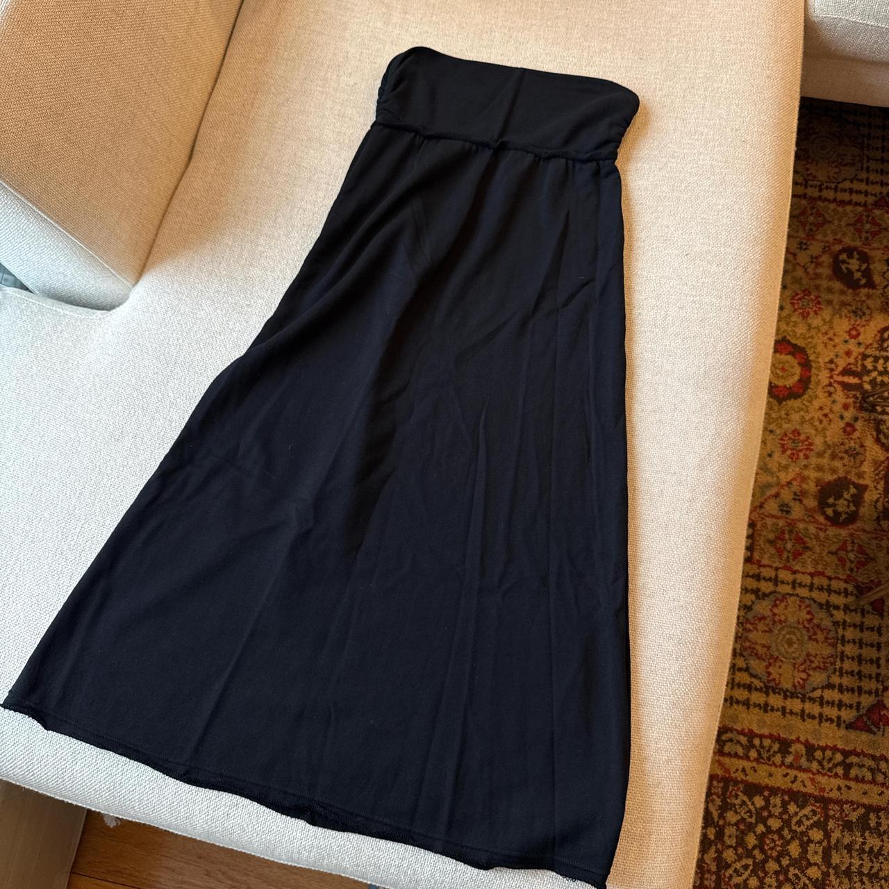 yoshie inaba L'EQUIPE Black Strapless Cotton Maxi Dress