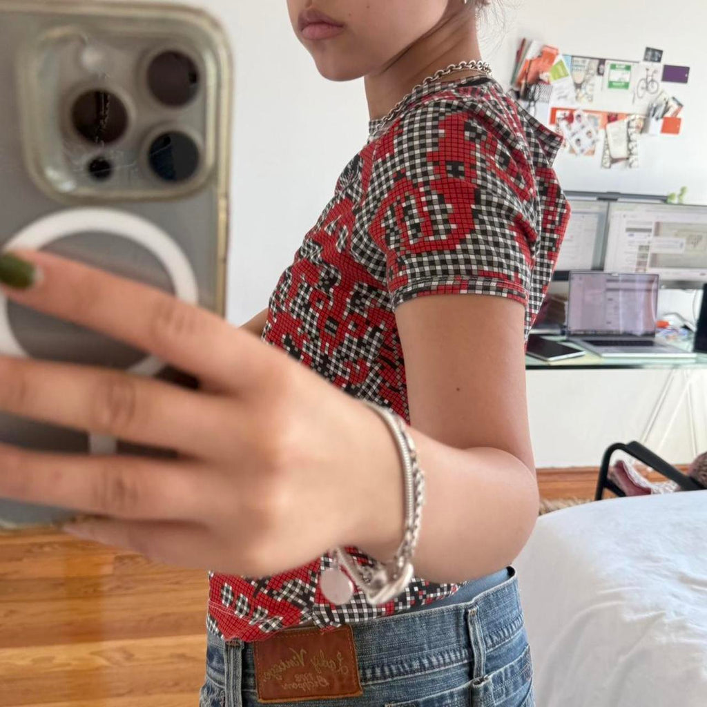 Vivienne Westwood SS1997 Pixel Print Baby Tee